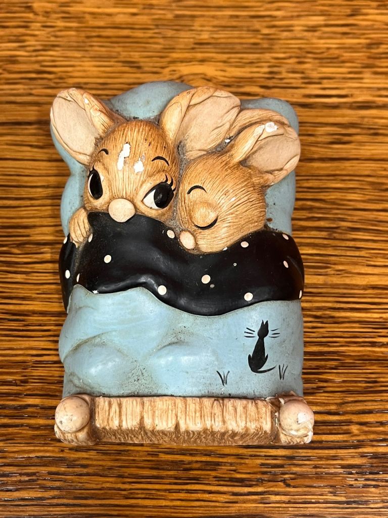 Vintage 1960s Pendelfin 'Twins' Rabbits Stoneware