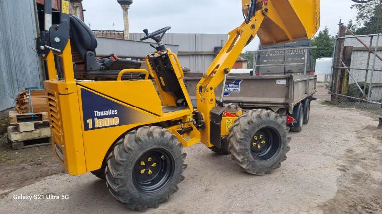 1t dumper+Ifor Williams tipper trailer