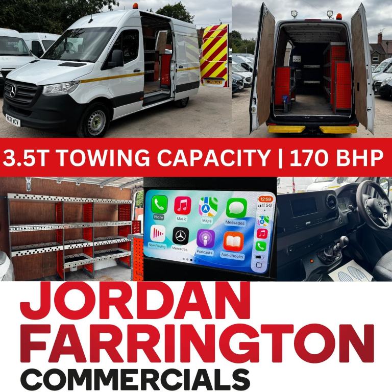 2021 MERCEDES SPRINTER 317 RWD WORKSHOP VAN WITH 3.5T TOWING CAPACITY | 168 BHP