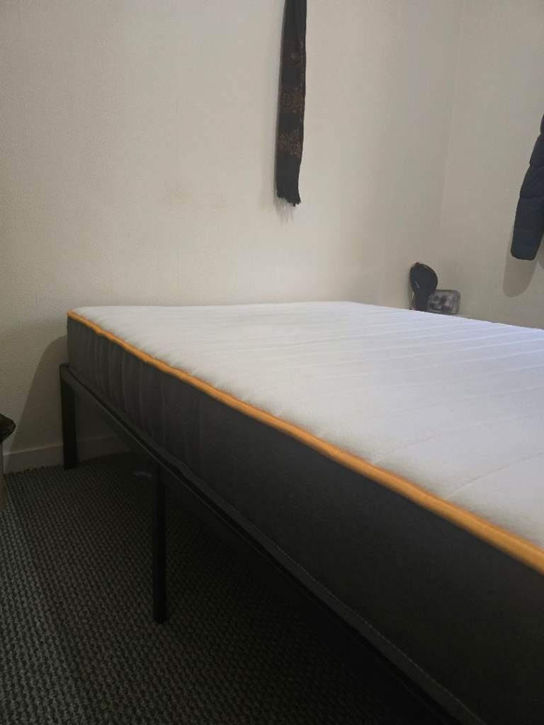 Queen size bed with mattress 