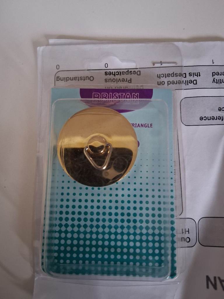 Bristan W PL3 G Waste Plug 3 Gold Plated.