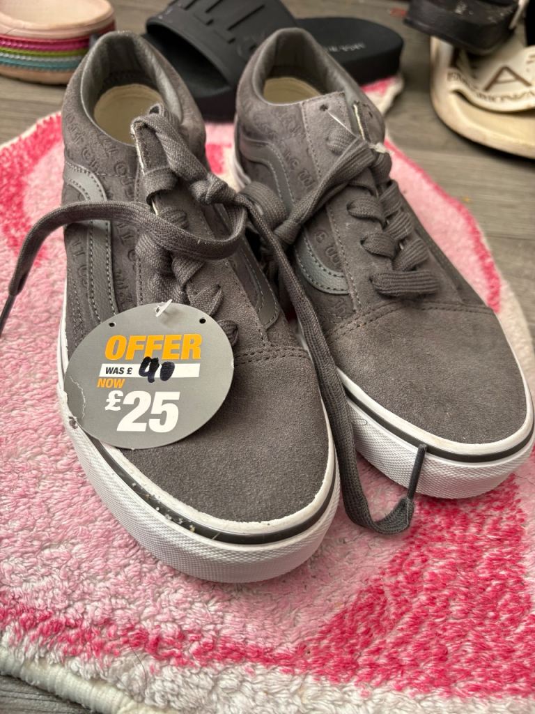 Vans Old Skool Trainers – Brand New Grey Suede