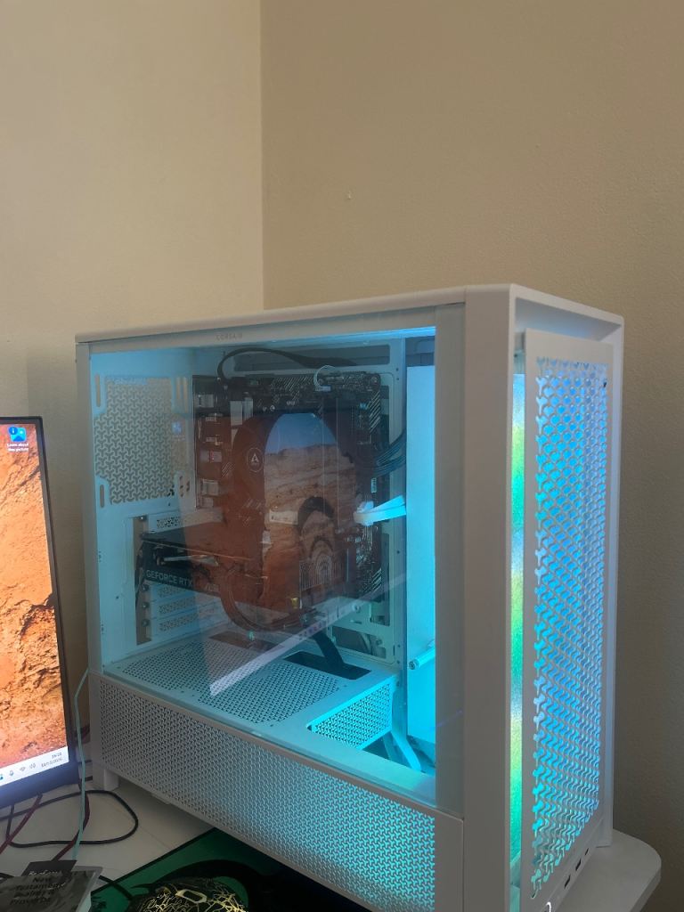 AWD-IT 3D Glass Ryzen 5 5500 NVIDIA GeForce RTX 5060 8GB White Gaming ...