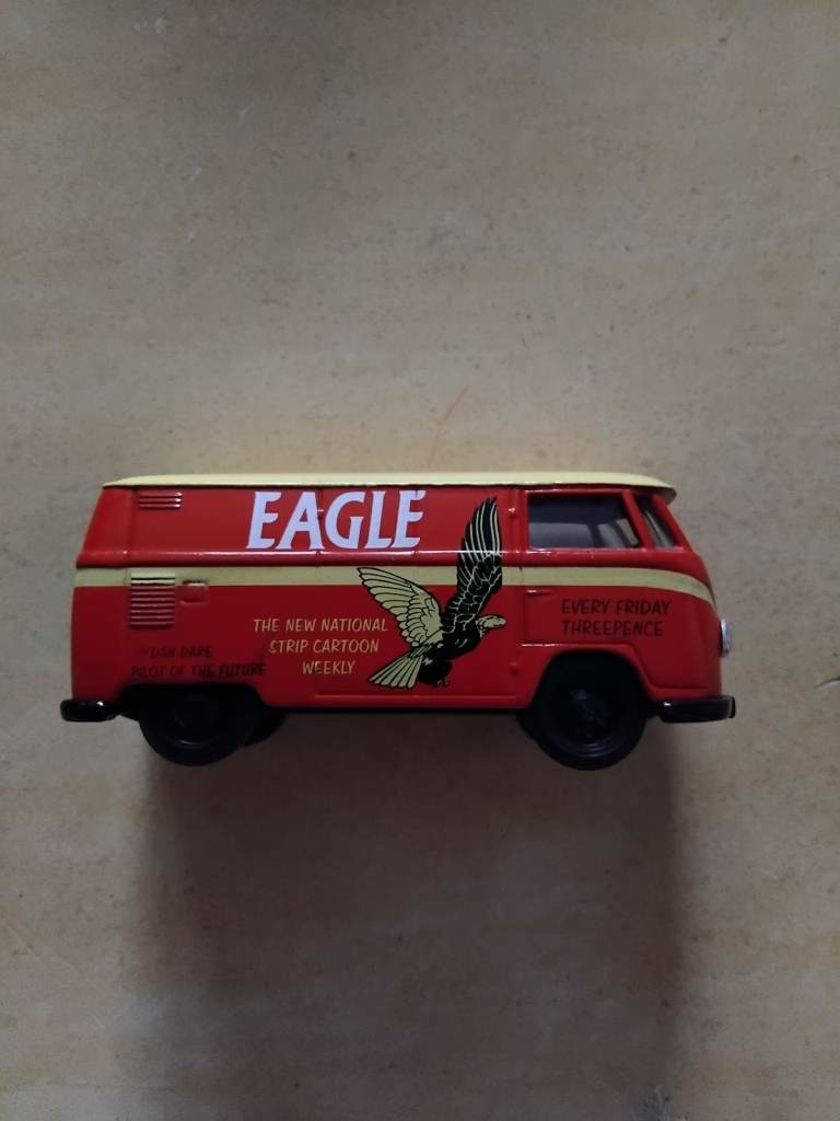 Days Gone VW Transporter Type 1 Van. Eagle cartoon.