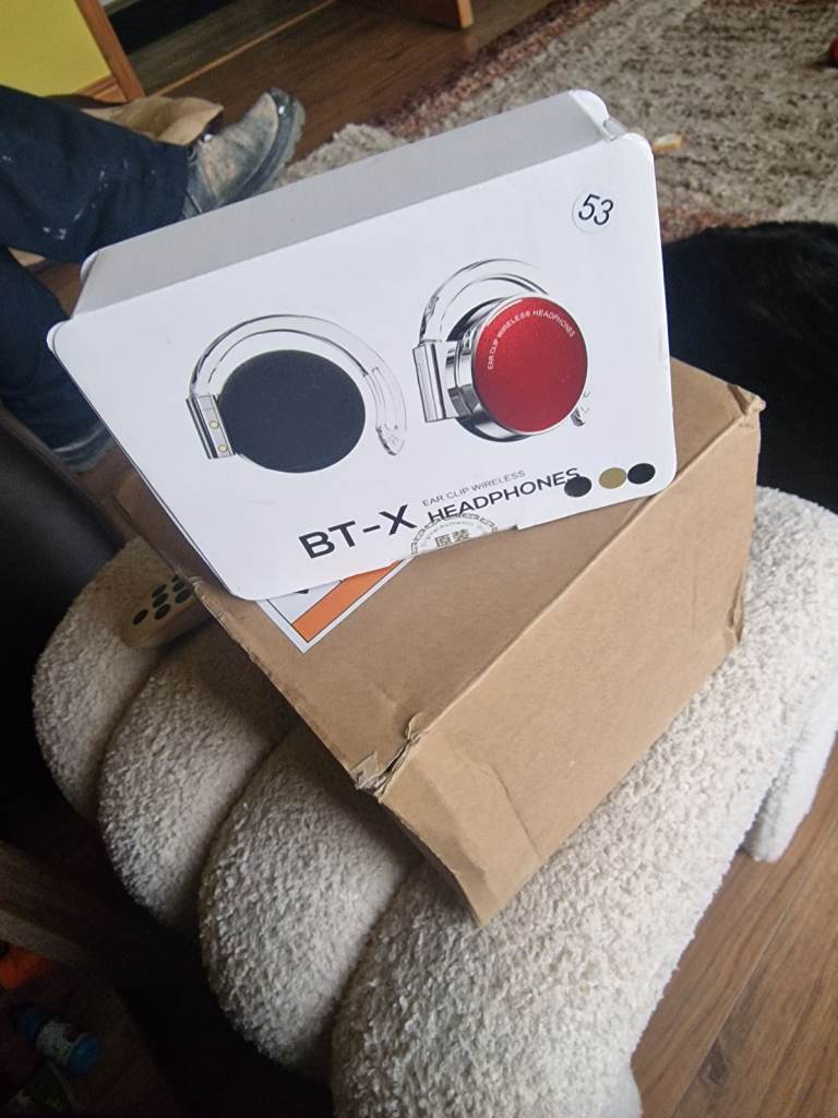 New BT-X Headphones – Unopened Box, Red/Black