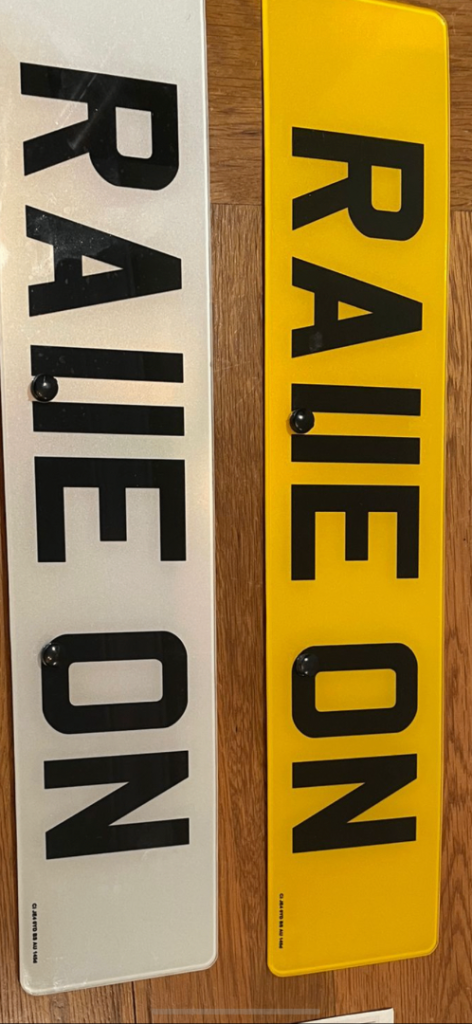 Private number plate 