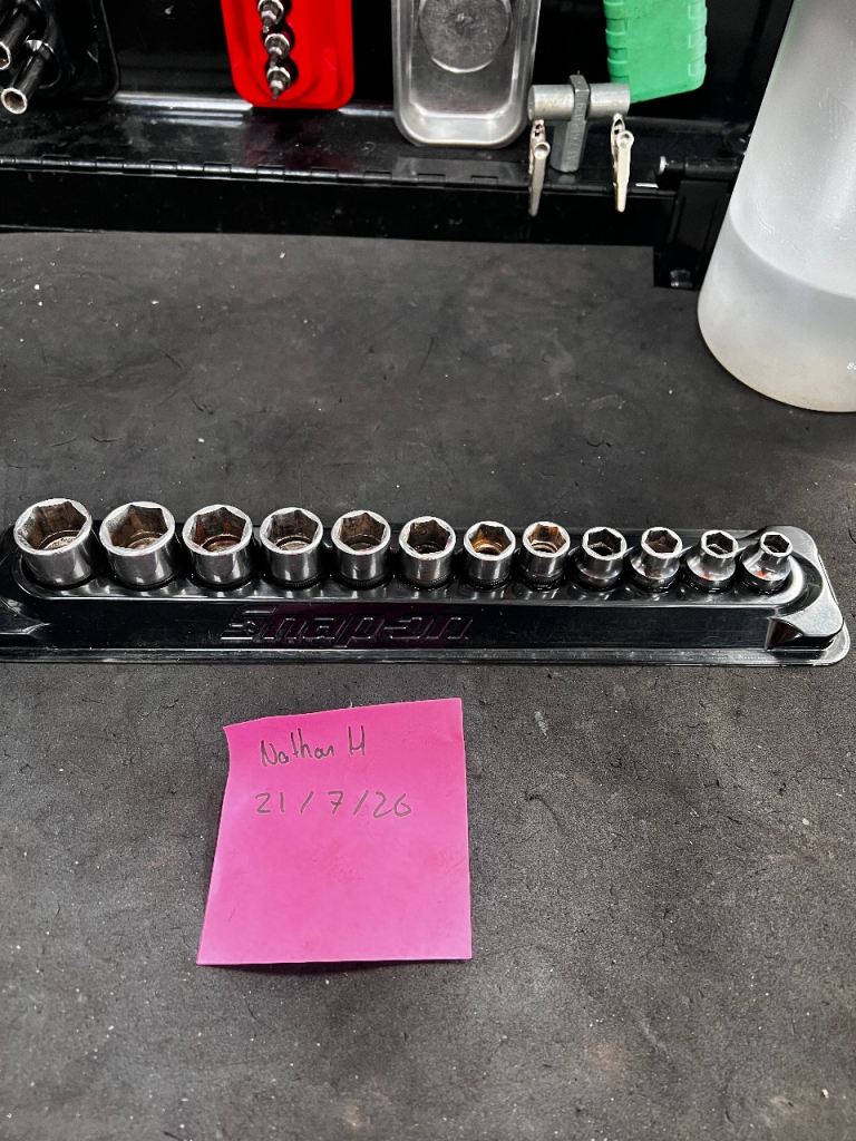 Snap-on 12 pc 1/4" Drive Metric Flank Drive Shallow Socket Set