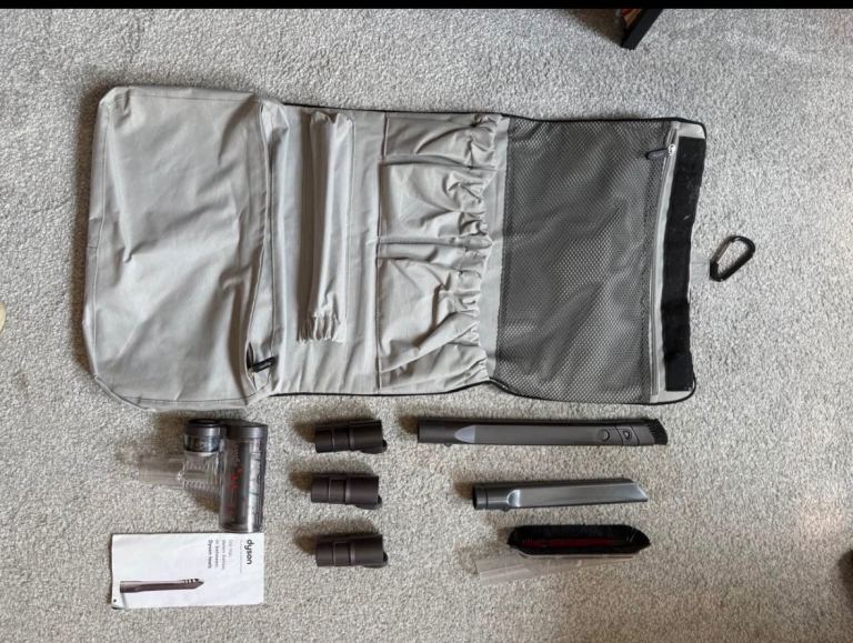 Genuine Dyson V6 Car + Boat / Valet Tool Accessory Kit & Roll-Up Bag - Complete Set