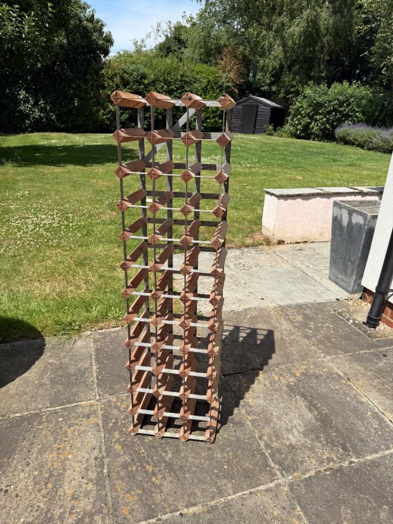 Large Wooden Wine Rack – Holds 48 Bottles
