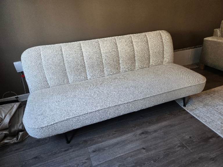 Next Stylish Cream 2-Seater Sofa bed