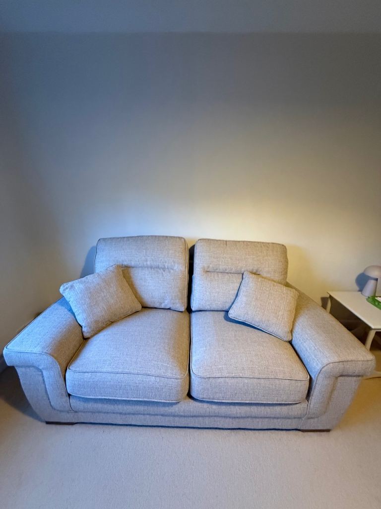 2/3 Seater Grey Fabric Sofa Bed