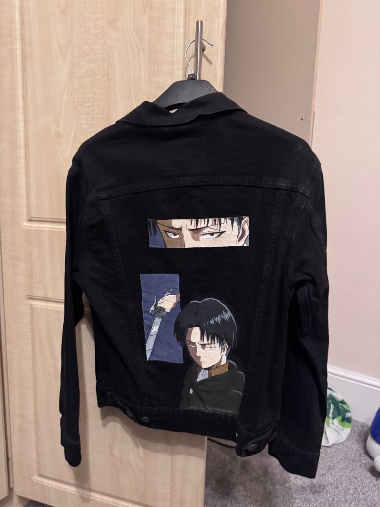 Custom made Levi Ackerman denim jacket 