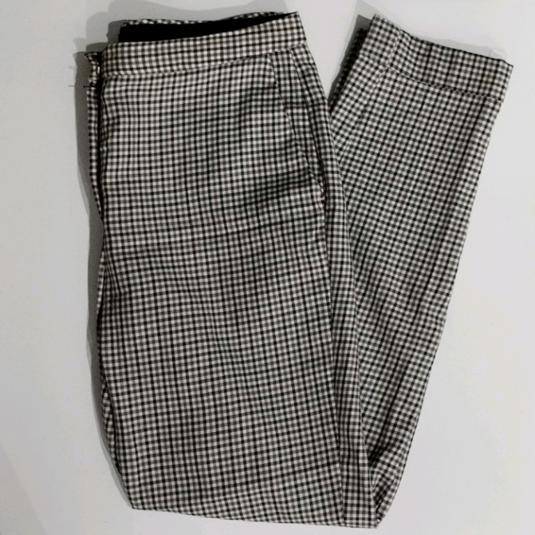 Massimo Dutti Academia Check Plaid Gingham suit Trousers Size 10 (38)