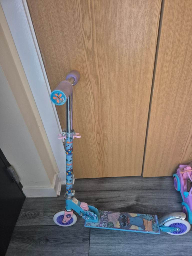 Kids' Stitch Scooter - Multicoloured Metal, Good Condition