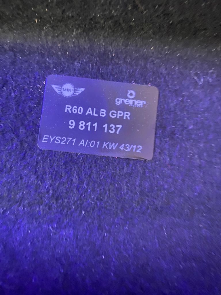 MINI Countryman R60 Rear Parcel Shelf – Genuine