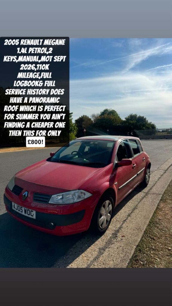 Renault, MEGANE, Hatchback, 2005, Manual, 1390 (cc), 5 doors