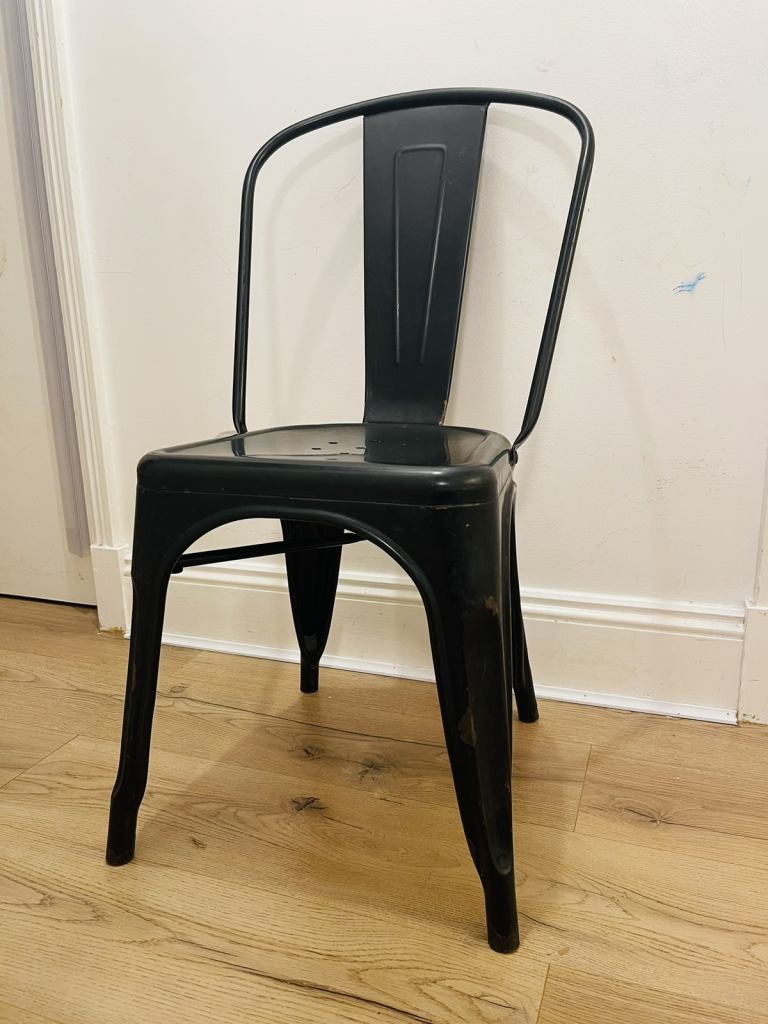 Industrial Style black Stackable Metal Dining Chair