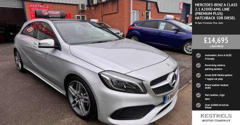 2018 Mercedes-Benz A-Class 2.1 A200d AMG Line (Premium Plus) Hatchback 5dr Diesel 7G-DCT Euro 6 (...