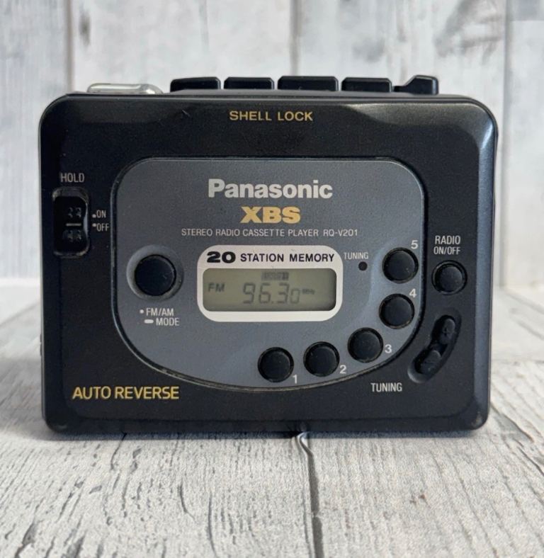 Panasonic XBS Retro Stereo Radio Cassette Player RQ-V201 Fully Working Handheld
