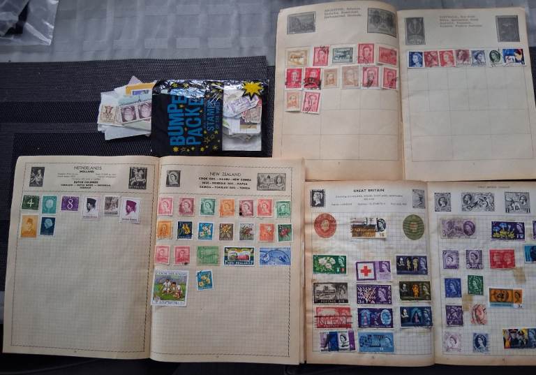 Vintage stamp albums