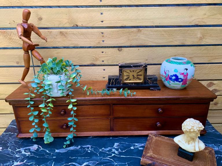 Antique Victorian Mahogany Apothecary Bank of Drawers Chest c1870