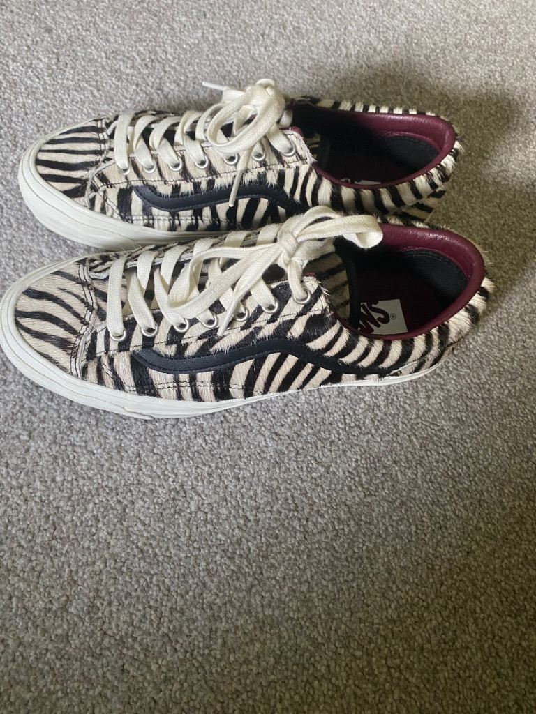 Vans zebra print trainers size 7.5