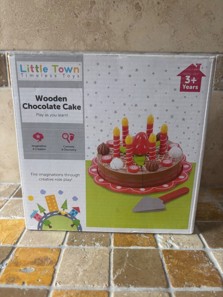 Little Town Wooden Chocolate Cake