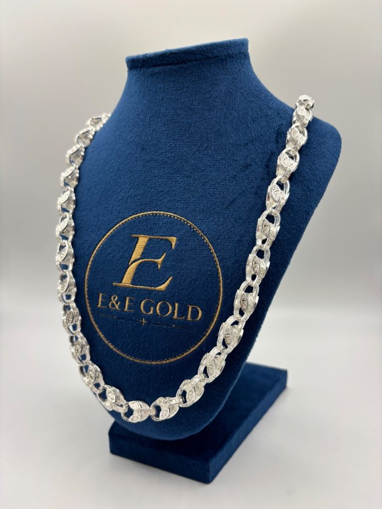 Brand new silver tulip chain