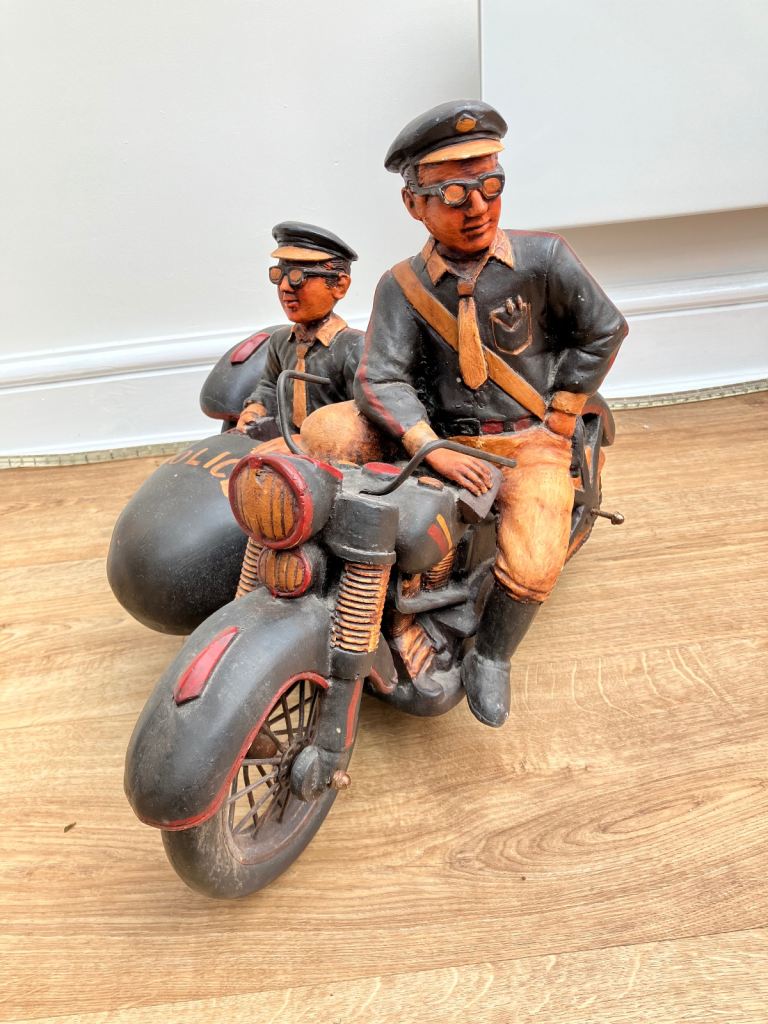 Vintage Police bike and sidecar