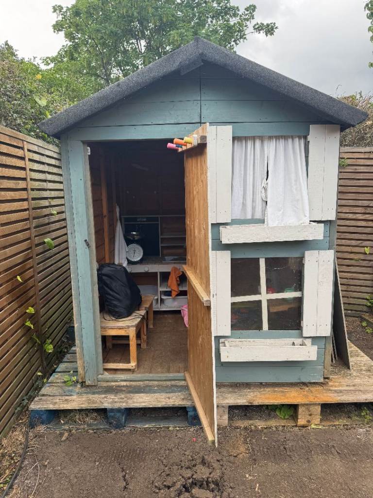 Children's Wooden Playhouse with Mezzanine and with Play Kitchen — MUST GO ASAP