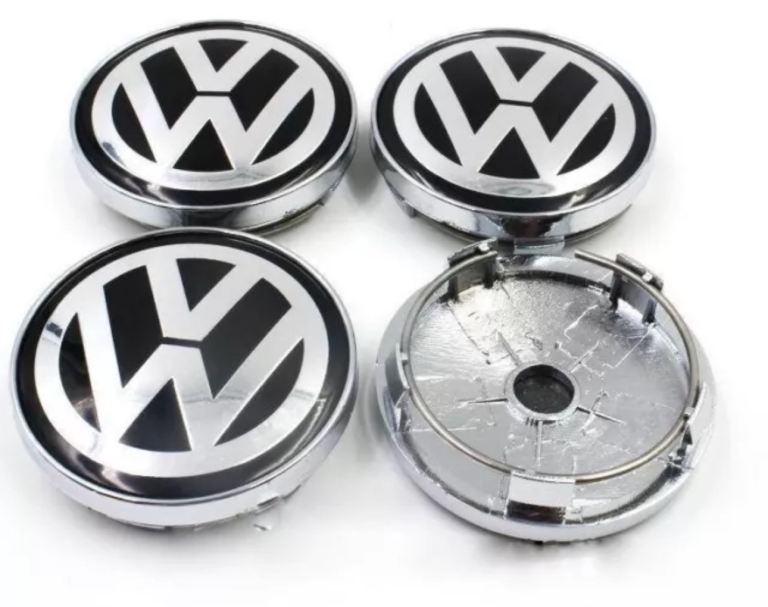 Volkswagen 60mm alloy wheel hub center caps 