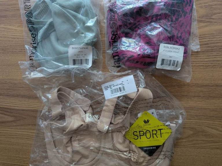 Bundle of 3 Brand New Bras Wacoal Glamorise 34C