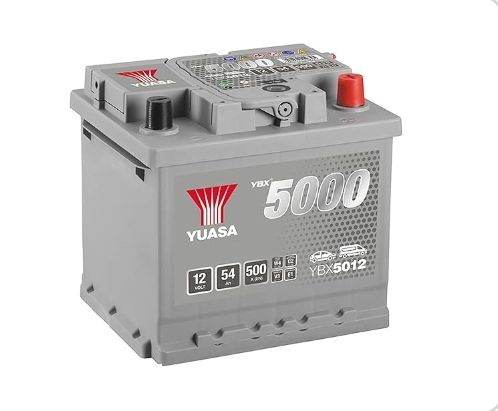 Yuasa YBX5012 12V 54Ah 500CCA SMF Silver Sealed Maintenance Free High Performance Car Battery