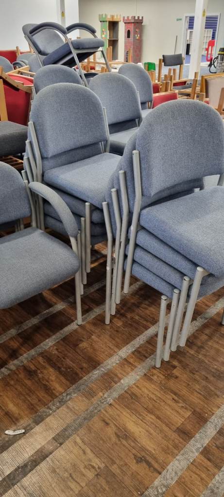 Blue Stacking Chairs