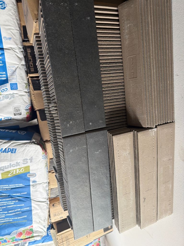 Tiles and adhesive 