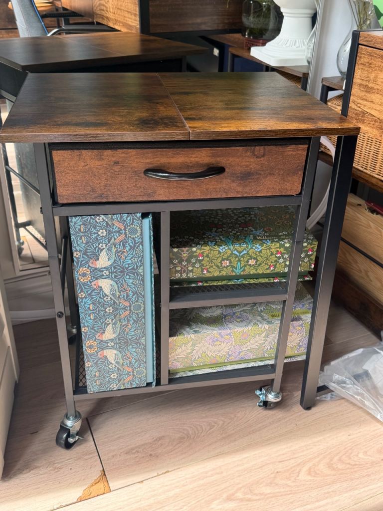 Printer table on wheels 