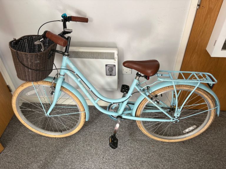 Light Blue Bike with Basket 