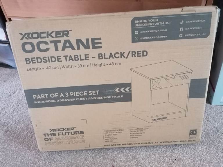 X Rocker Bedside Cabinet 