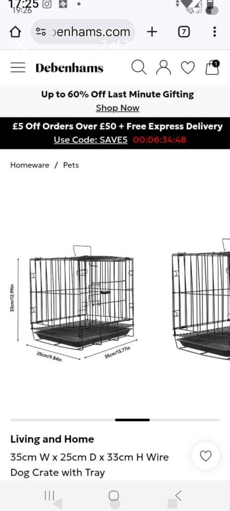 Brand new in box small dog crate