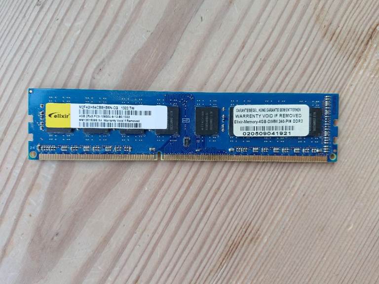 4GB DDR3 memory, 1333 MHz