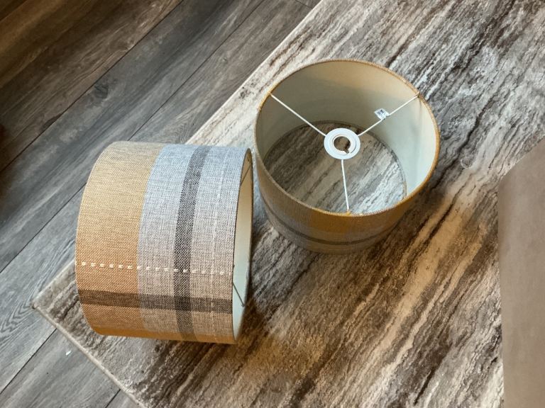 2 x lamp shades, pickup only.