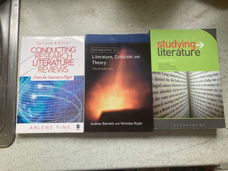 University literature study research books X 3