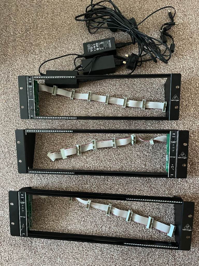 3 x Behringer 84 hp eurorack racks with power supplies