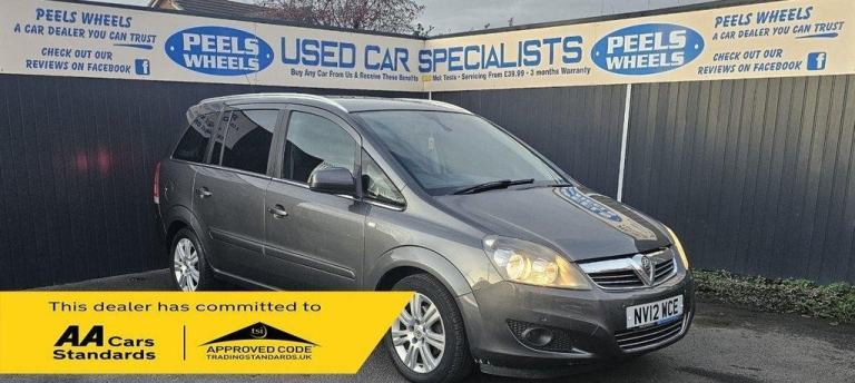 2012 12 VAUXHALL ZAFIRA 1.6 16V DESIGN MPV 5DR PETROL MANUAL EURO 5