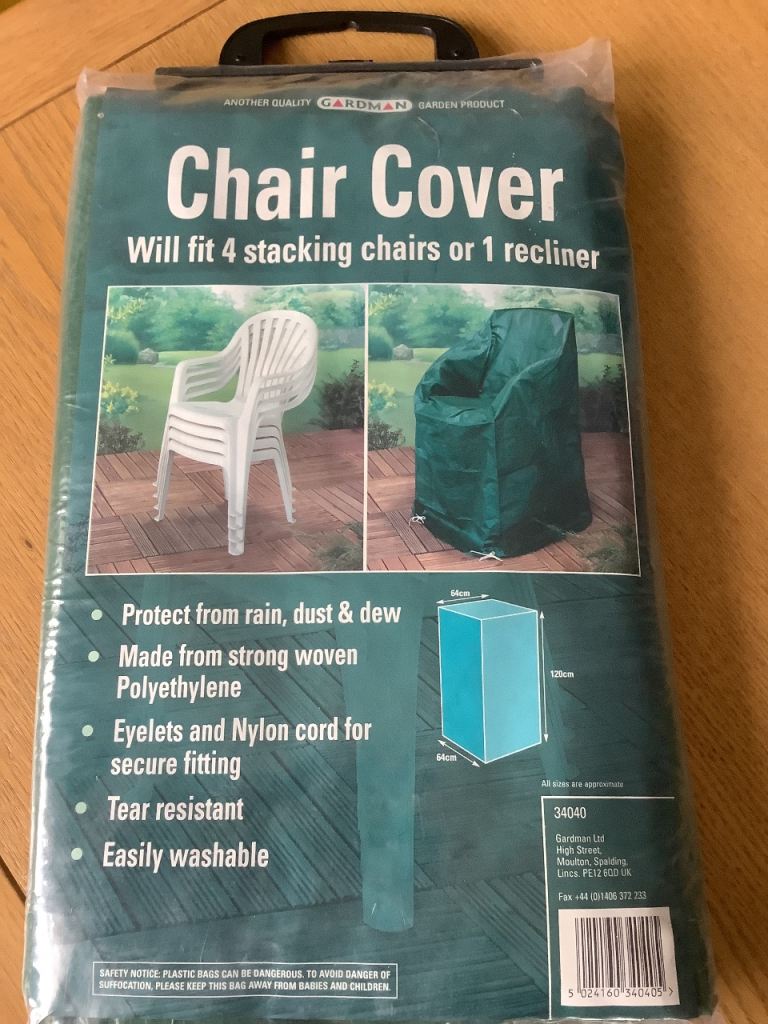 Brand New Gardman Outdoor Chair Cover For 4 Stacking Chairs.