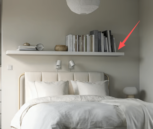 3* IKEA LACK Wall shelf,  white, 190x26 cm