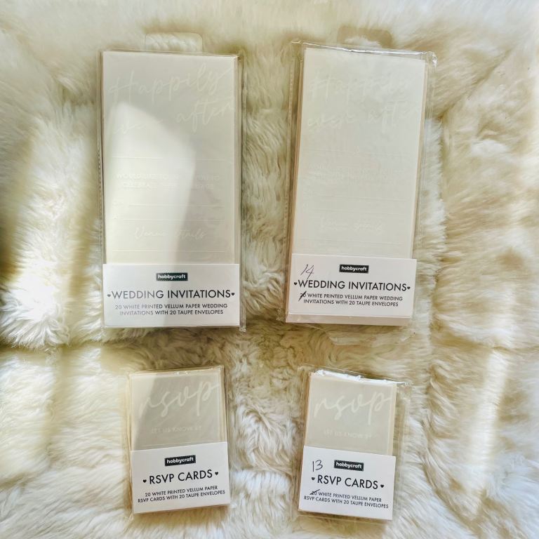 image for 34 Happily Ever After Vellum Jackets Wedding Invitations & 33 RSVP Cards Bundle Of New & Left Overs