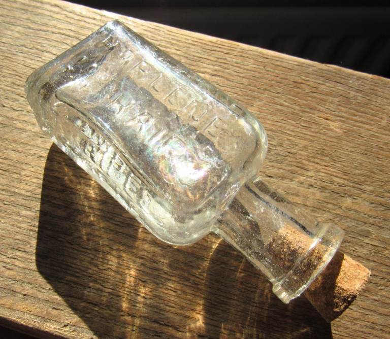 Antique 'Harlene For the Hair' Small Sample Glass Bottle Barber Hairdresser Gift