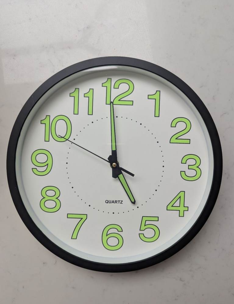 Luminous Silent Wall Clock
