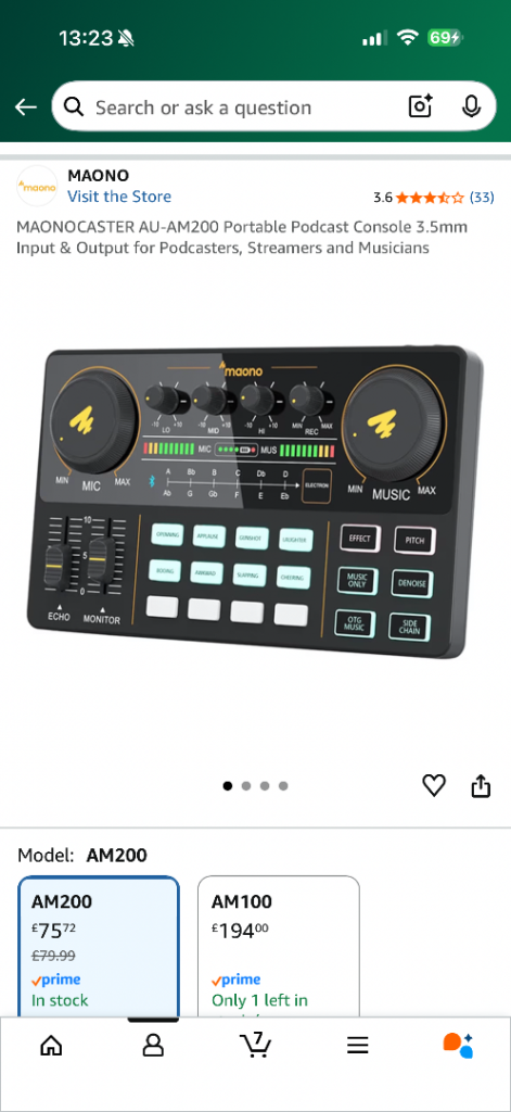 image for Maonocaster AM200 Mixer